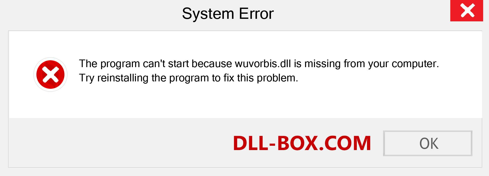  wuvorbis.dll file is missing?. Download for Windows 7, 8, 10 - Fix  wuvorbis dll Missing Error on Windows, photos, images